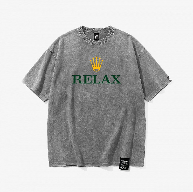 Футболка SHMOT "RELAX", GARMENT DYE серый