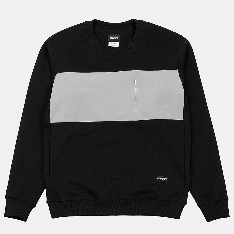 Толстовка CODERED Block Черный/Серый Cветлый CR1259
