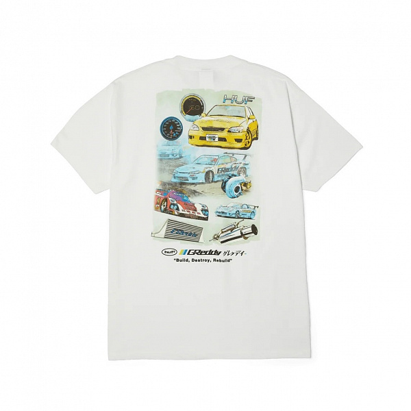 Футболка HUF X GREDDY PARTS S/S TEE WHITE