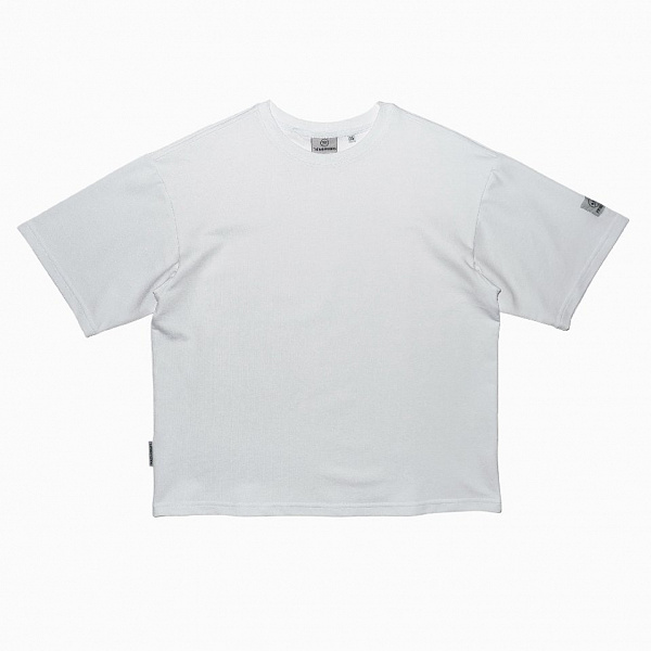 Футболка THE BAD FRIENDS UNIBasic left sleeve logo 250гр белый