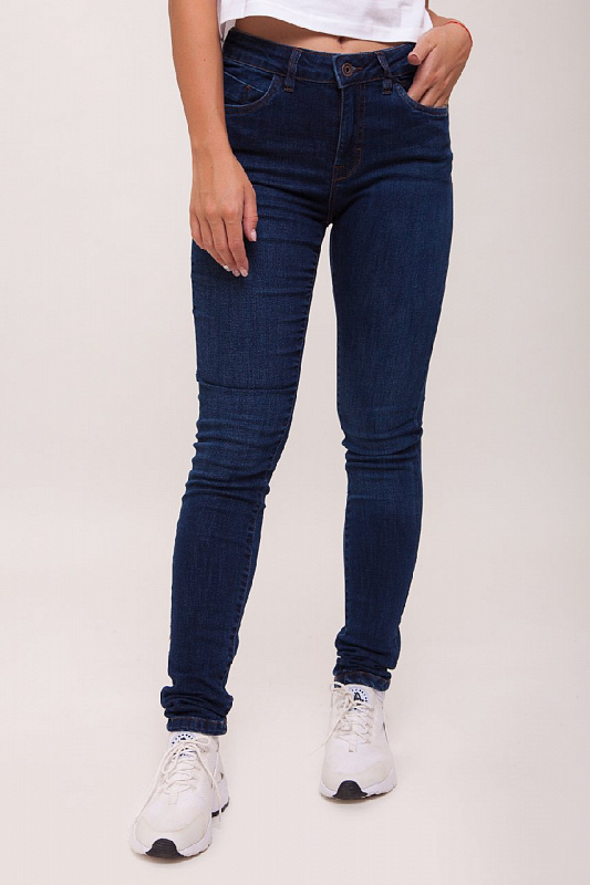 Джинсы URBAN CLASSICS Ladies Skinny Denim Pants (Синий (Dark Blue)