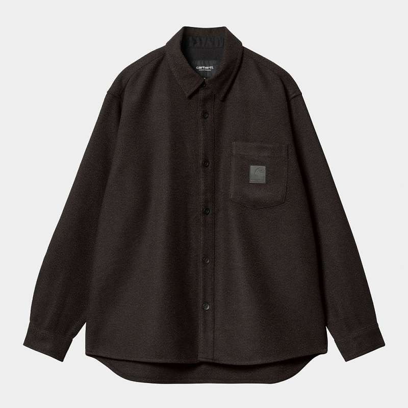 Рубашка CARHARTT WIP L/S Truman Shirt CHOCOLATE / BLACK