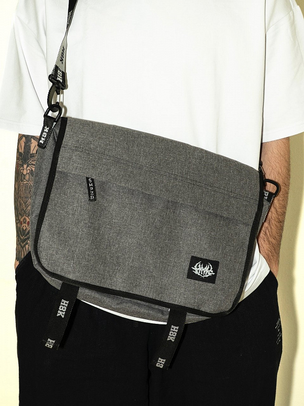 Сумка Шолдербег Грандфа HOOK «Классик» серый