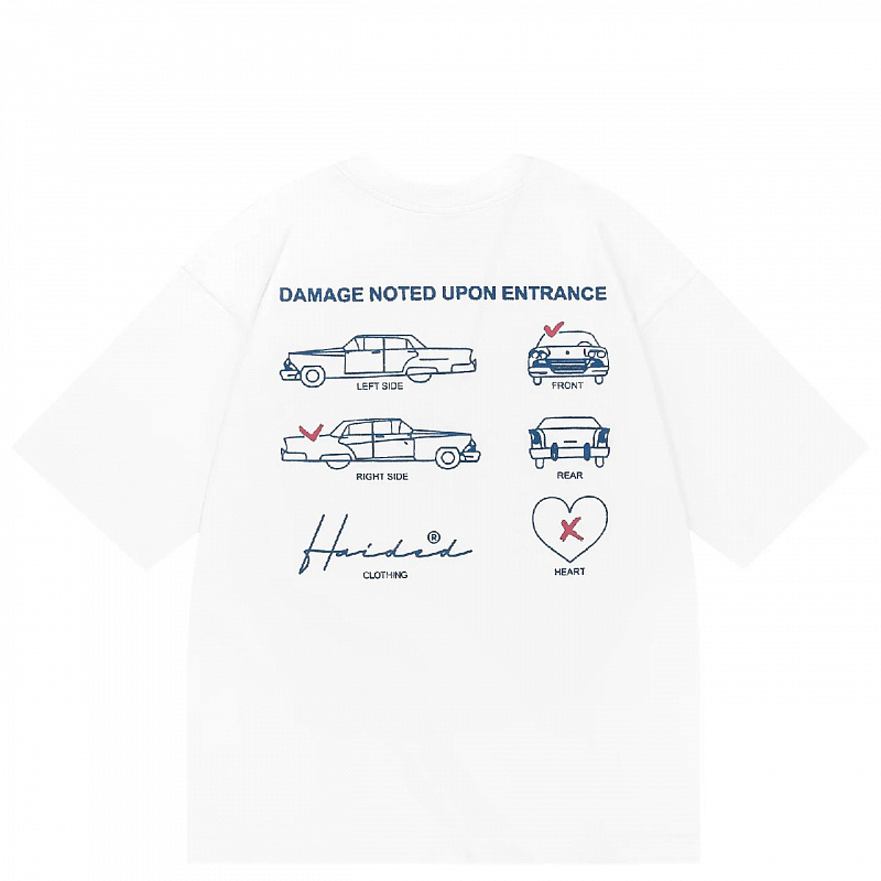 Футболка HAIDED "DAMAGE" white