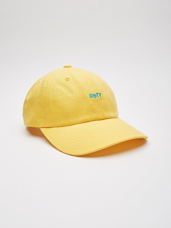 Бейсболка OBEY CUTTY 6 PANEL SNAPBACK PALE YELLOW