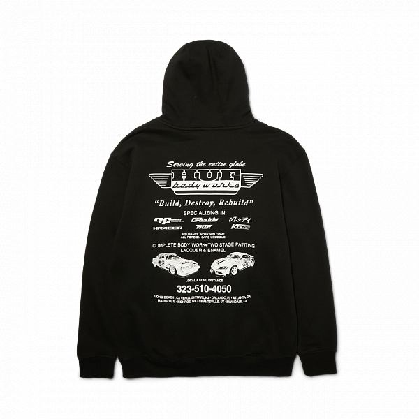 Худи HUF X GREDDY BODY WORKS P/O HOODIE BLACK