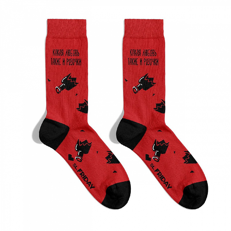 Носки ST.FRIDAY SOCKS Какая любовь, такие и розочки