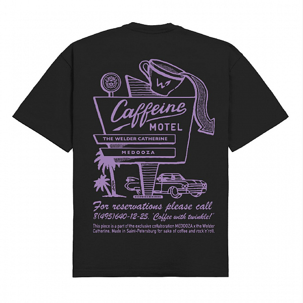 Футболка MEDOOZA x TWC "Caffeine Motel" чёрный