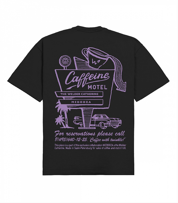 Футболка MEDOOZA x TWC "Caffeine Motel" чёрный