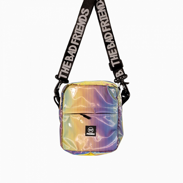Сумка THE BAD FRIENDS Shoulder bag L black sling радуга