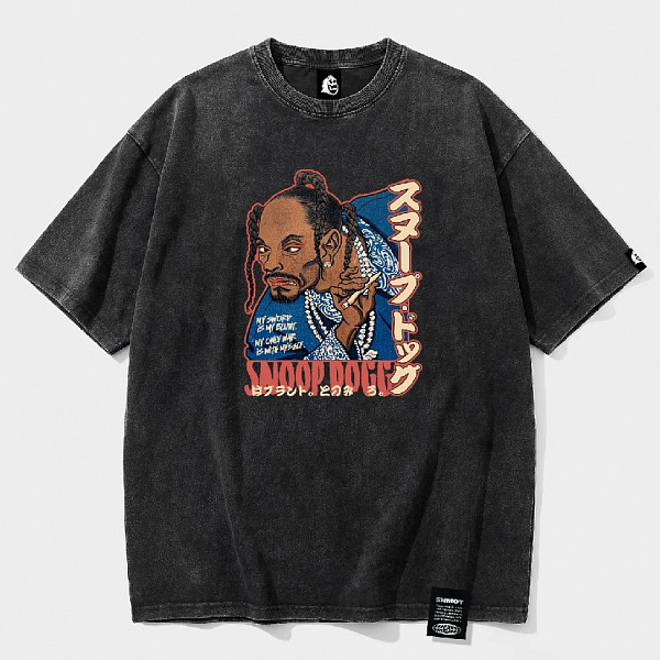 Футболка SHMOT "JAPAN SD", GARMENT DYE черный