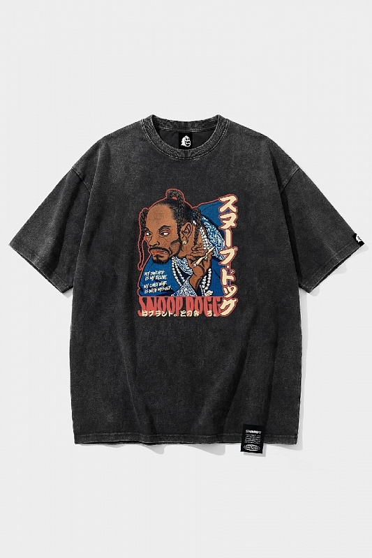 Футболка SHMOT "JAPAN SD", GARMENT DYE черный