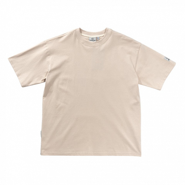 Футболка THE BAD FRIENDS Basic left sleeve logo 240г светло-бежевый