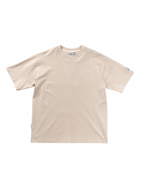 Футболка THE BAD FRIENDS Basic left sleeve logo 240г светло-бежевый