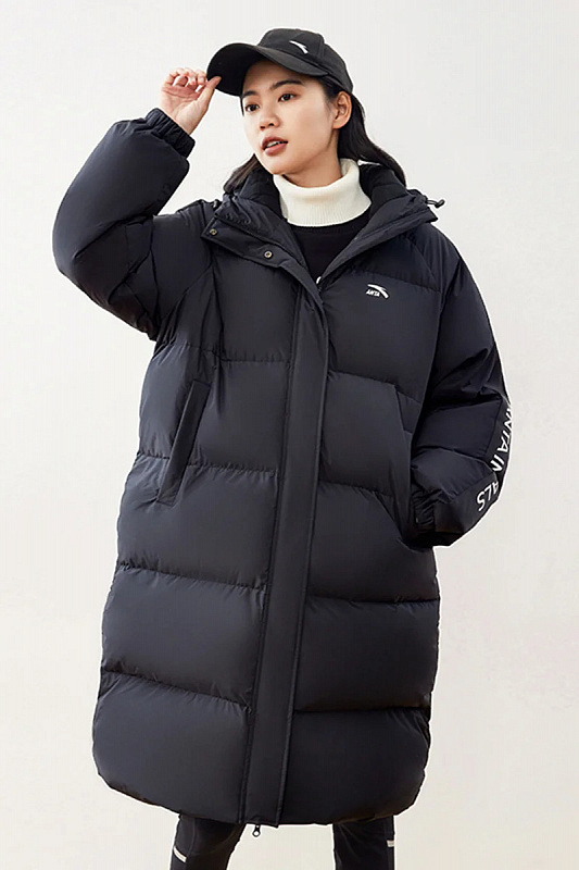 Пуховик ANTA удлиненный W Black Черный