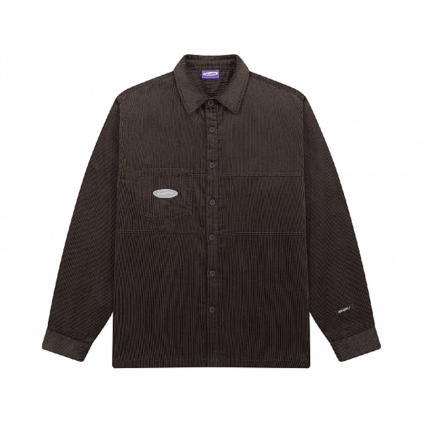 Рубашка YMKA SHIX "Velvet Button" темно-коричневый