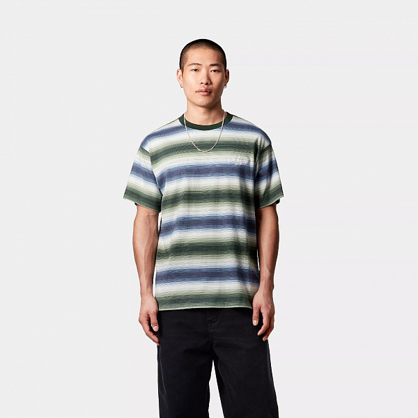 Футболка CARHARTT WIP S/S Dashner T-Shirt DASHNER STRIPE, PARK