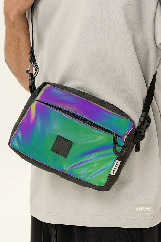 Сумка мессенджер KUL'TURA "RAINBOW LONG PRO", черный