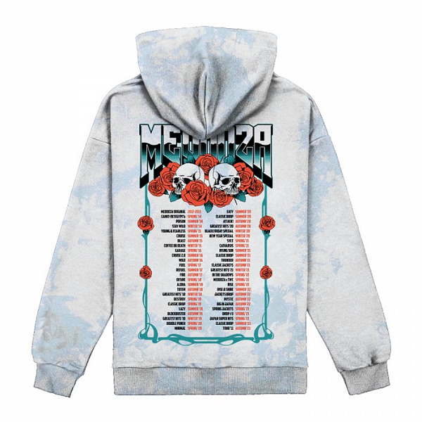 Худи MEDOOZA "Tour 11" тай-дай бело-голубой