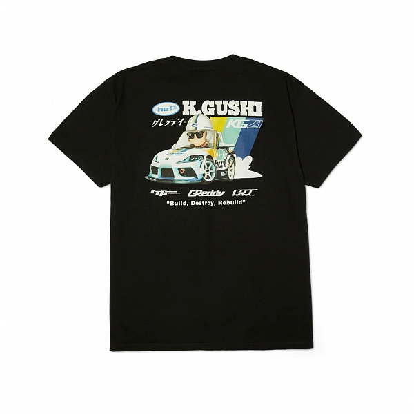 Футболка HUF X GREDDY GUSHI S/S TEE BLACK