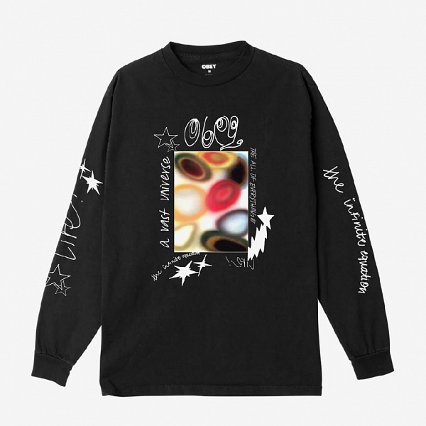 Лонгслив OBEY VAST UNIVERSE PIGMENT DUSTY BLACK