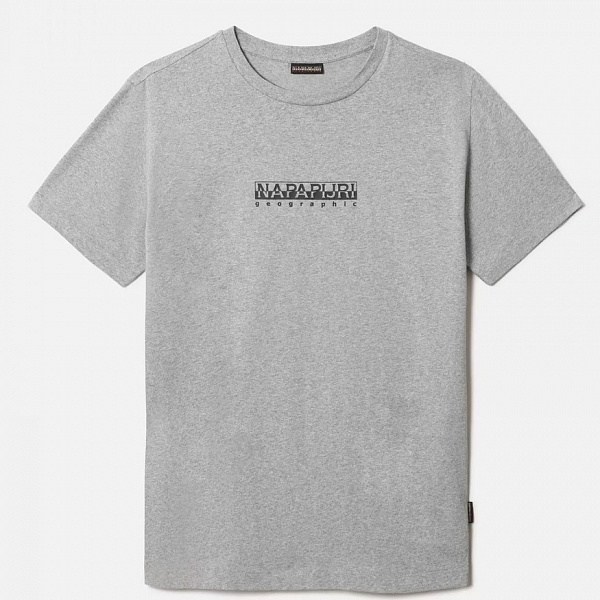 Футболка NAPAPIJRI S-BOX SS 4 160 MEDIUM GREY MELANGE серый