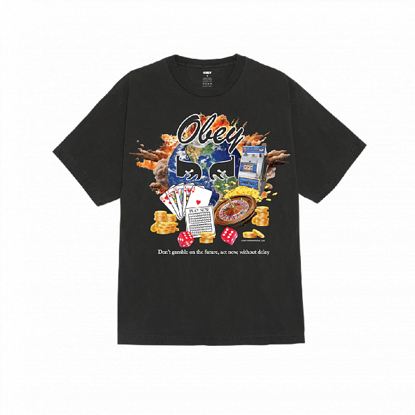 Футболка OBEY ACT NOW PIGMENT DUSTY BLACK