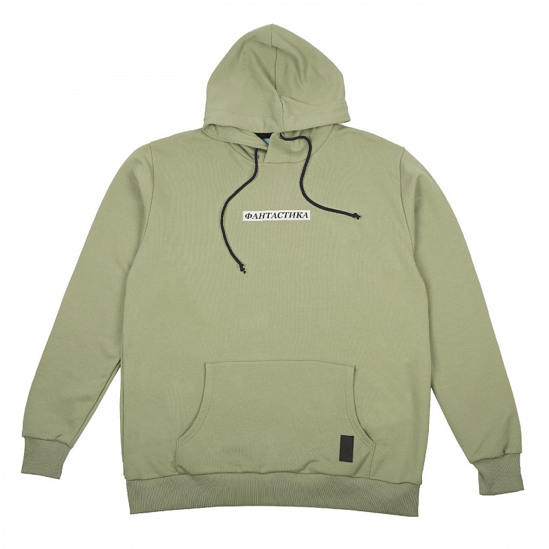 Толстовка худи FICTION Logo Hoddie Khaki F202