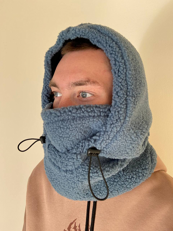 Капюшон МОЛОДОСТЬ шерпа Navy Синий