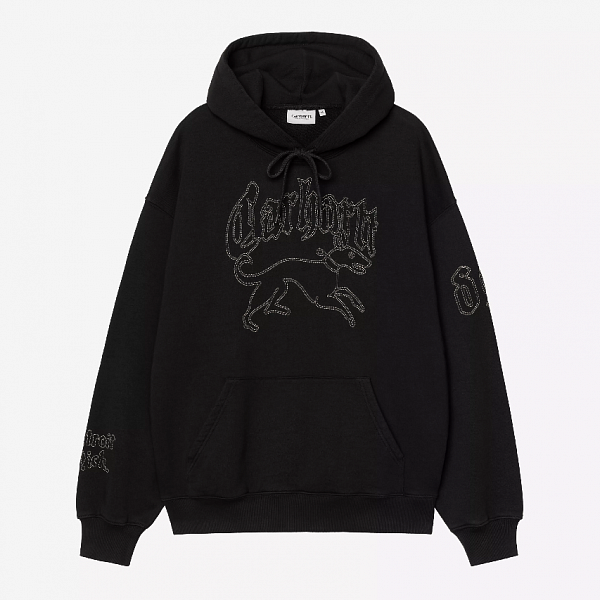 Худи CARHARTT WIP Hooded Hackwork Sweat BLACK / WALL