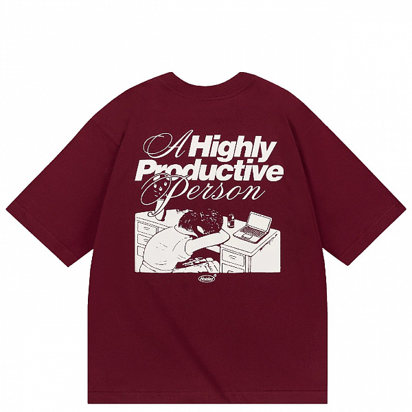 Футболка HAIDED PRODUCTIVE RLXD HW burgundy винный