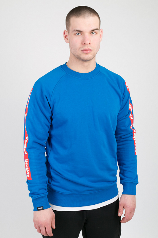 Толстовка CODERED Firm Summer Синий Cyrillic Sleeve CR1226