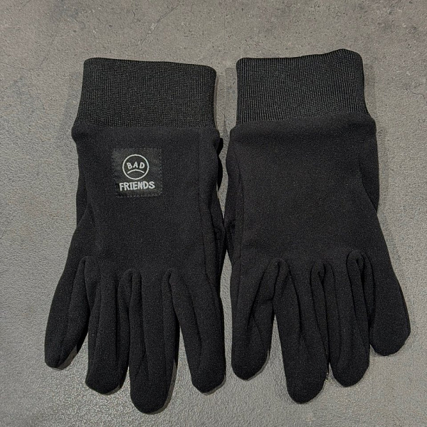Перчатки THE BAD FRIENDS Fleece Gloves Basic Logo черный