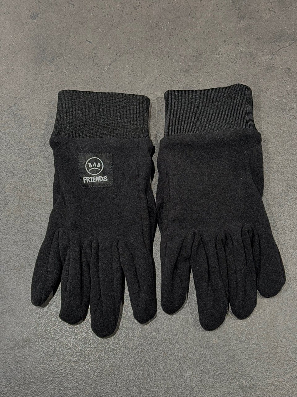 Перчатки THE BAD FRIENDS Fleece Gloves Basic Logo черный