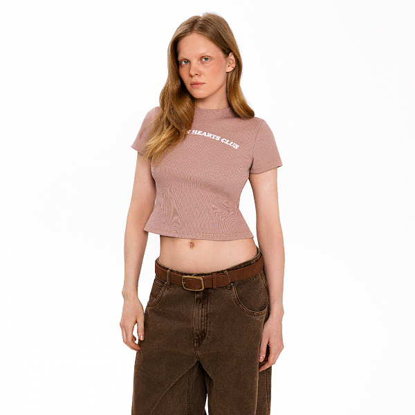 Футболка Dissident женская "BHC Arch" светло-розовая