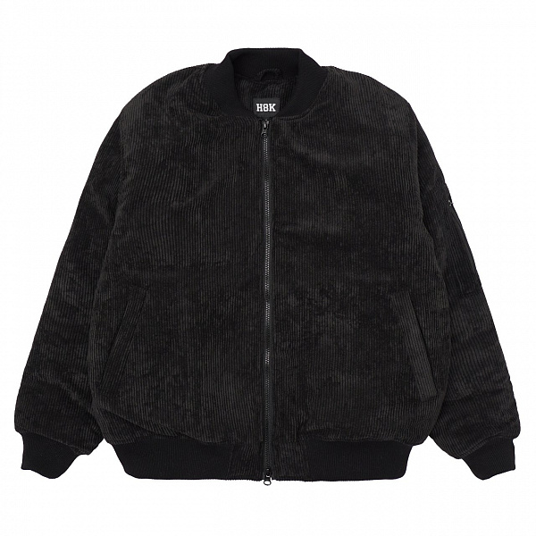 Бомбер HOOK "Вельвет" черный