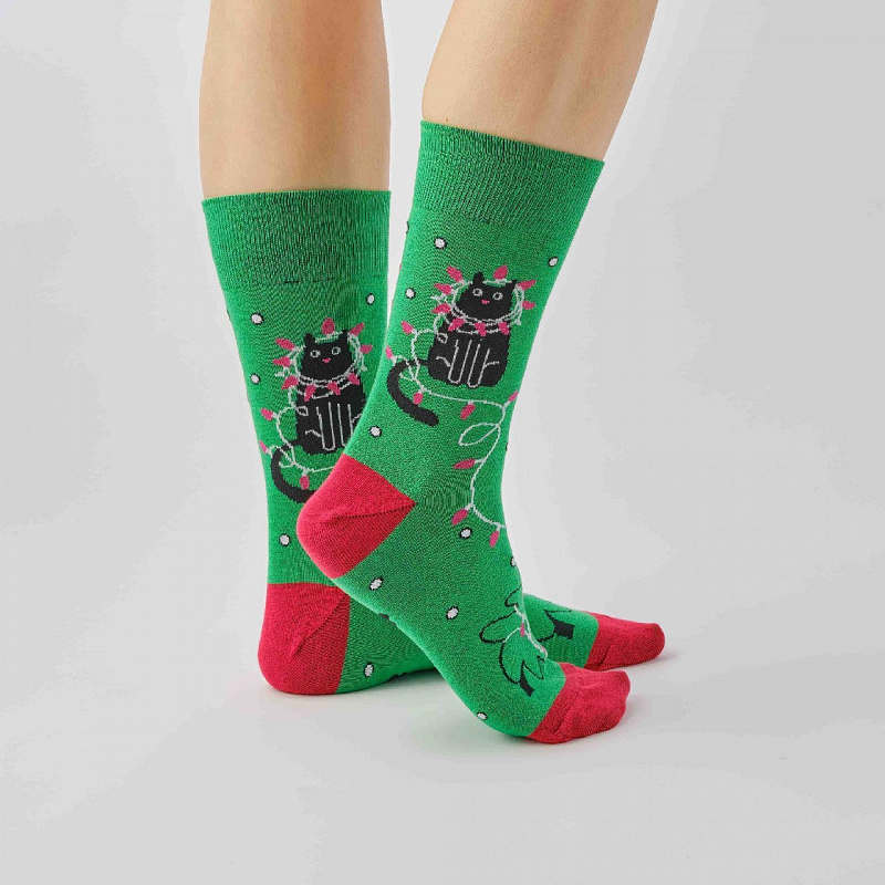Носки ST.FRIDAY SOCKS Грилянда твоего кота