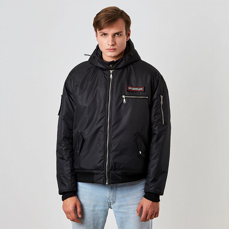 Куртка бомбер утепленная ПРОВИНЦИЯ "Классика" Черный