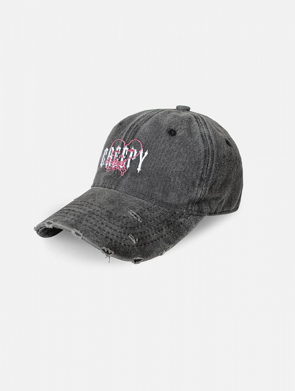 Кепка CREEPY CLOTHING "Череп" Серый