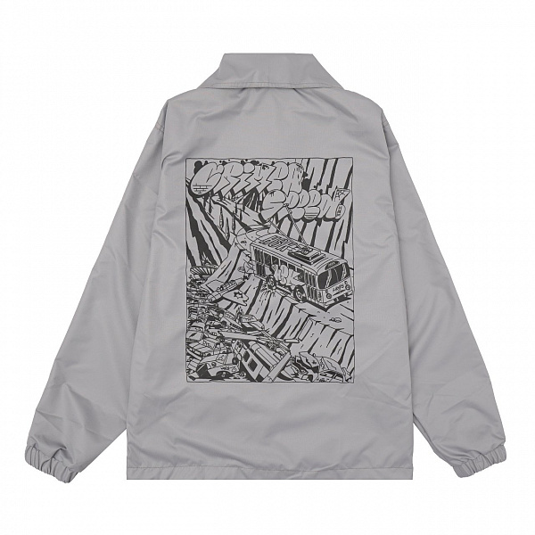 Куртка коуч HOOK "Скорость" лайт серый