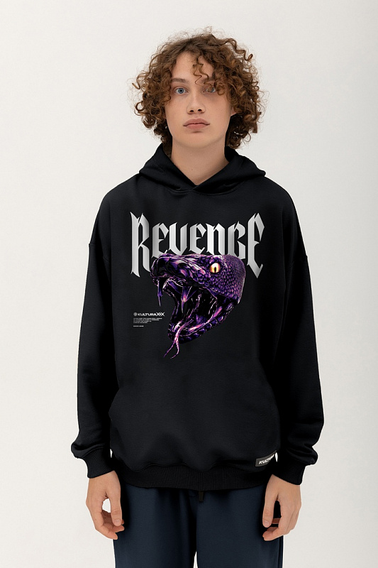Худи KUL'TURA "Revenge" oversize черный