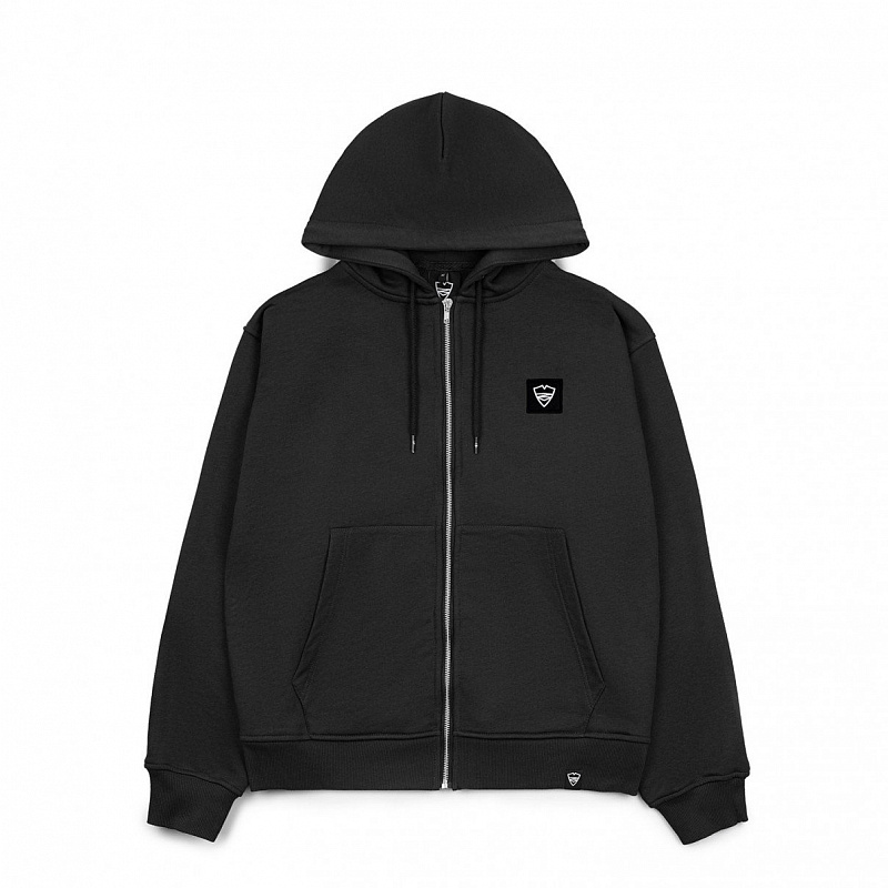 Худи Питерский щит на молнии "Зип" Черный