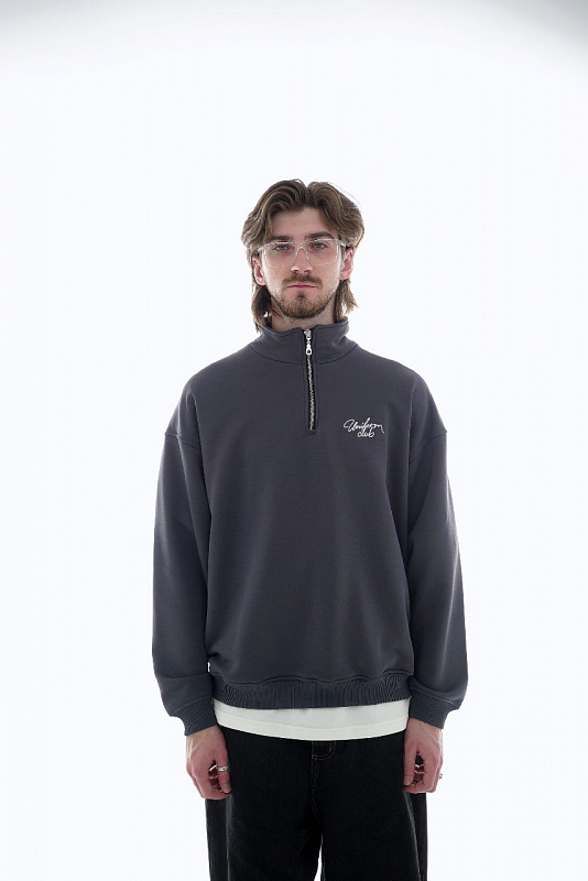Свитшот UNIFORM Half-zip Club графит