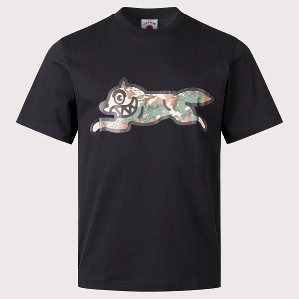 Футболка ICECREAM WOODLAND CAMO RUNNING DOG T-SHIRT BLACK