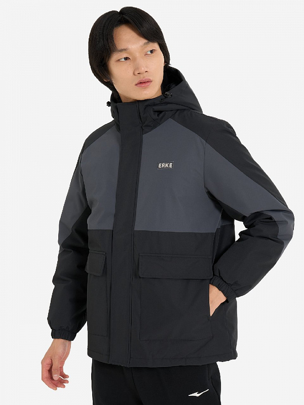 Пуховик ERKE 11223401174-007 Down jackets black/d.grey черный/темно-серый