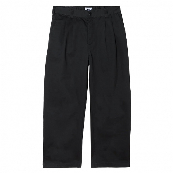 Брюки OBEY FOSTER PLEATED PANT (Relaxed fit) BLACK