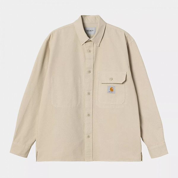 Рубашка CARHARTT WIP Reno Shirt Jac FLEUR DE SEL (GARMENT DYED)