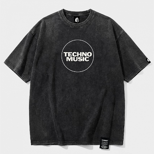 Футболка SHMOT "TECHNO" GARMENT DYE, черный