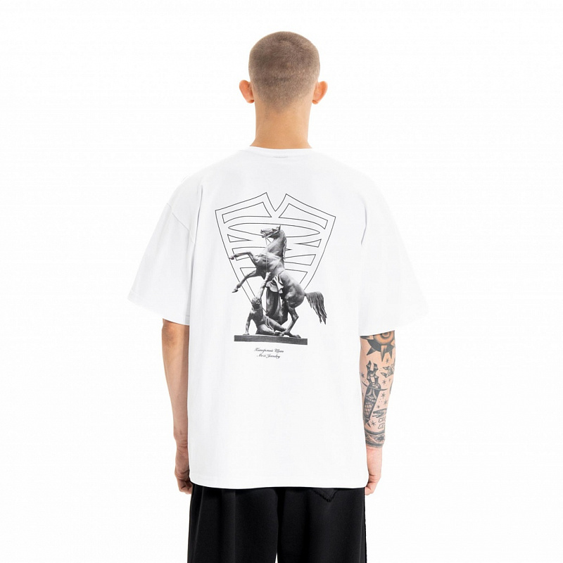 Футболка Питерский щит "Клодт" белый