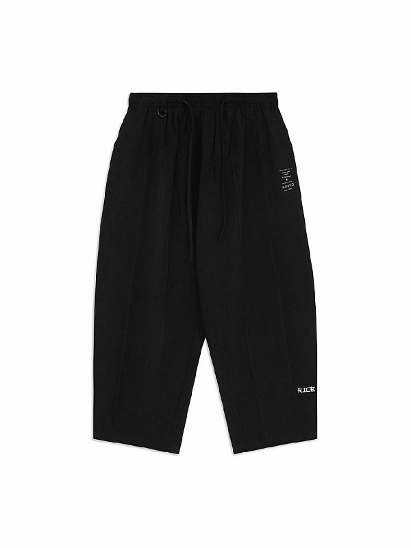 Брюки RICE PANASIAN RAMI PANTS BLACK tall